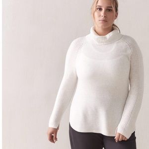 Cream Cowl Neck Sweater